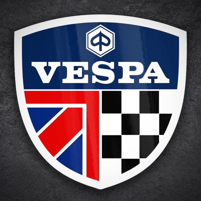 Car & Motorbike Stickers: Vespa UK Racing Emblem