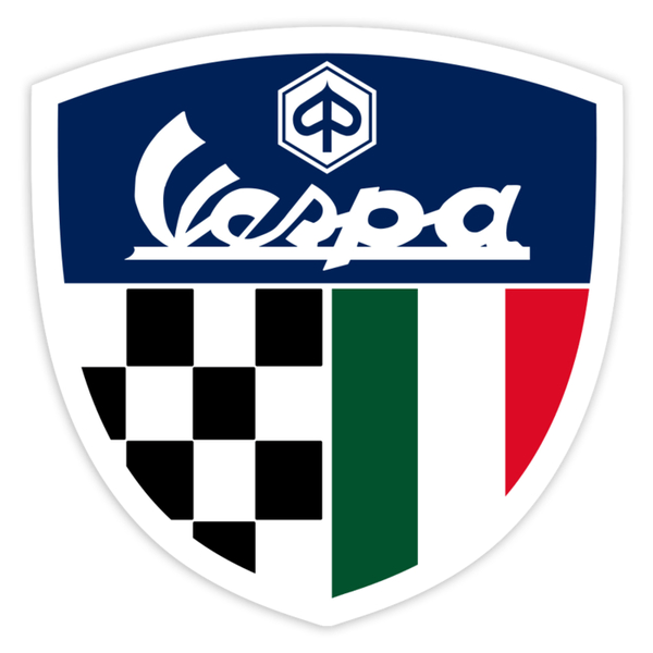 Car & Motorbike Stickers: Vespa Italy Racing Emblem