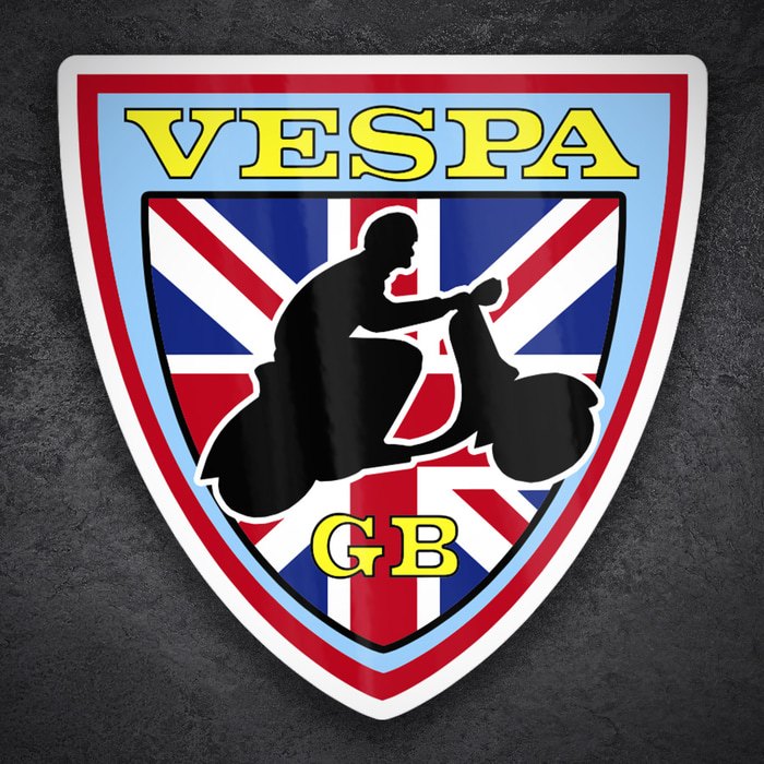 Car & Motorbike Stickers: Vespa GB badge Union Jack