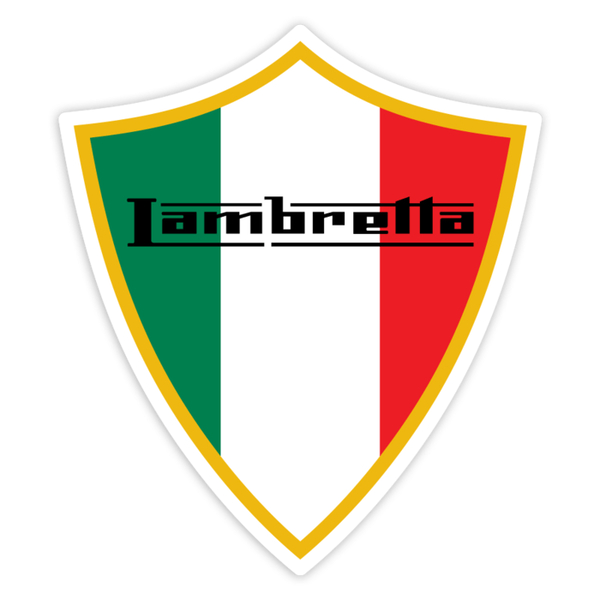 Car & Motorbike Stickers: Lambretta badge Italy flag