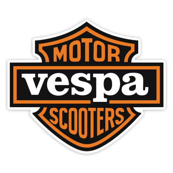 Car & Motorbike Stickers: Custom-style Vespa badge