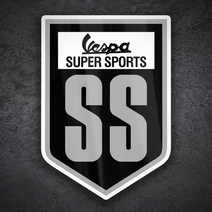 Car & Motorbike Stickers: Vespa Super Sports SS badge