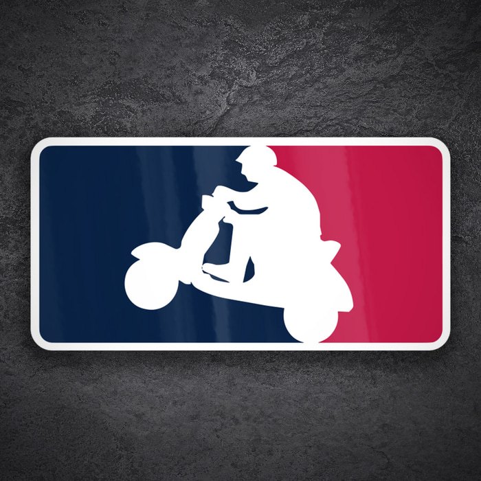 Car & Motorbike Stickers: Tricolor Scooter Logo