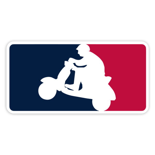 Car & Motorbike Stickers: Tricolor Scooter Logo