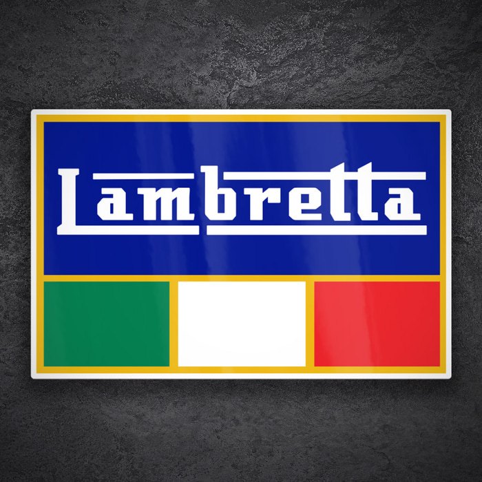 Car & Motorbike Stickers: Classic Lambretta Emblem Italy
