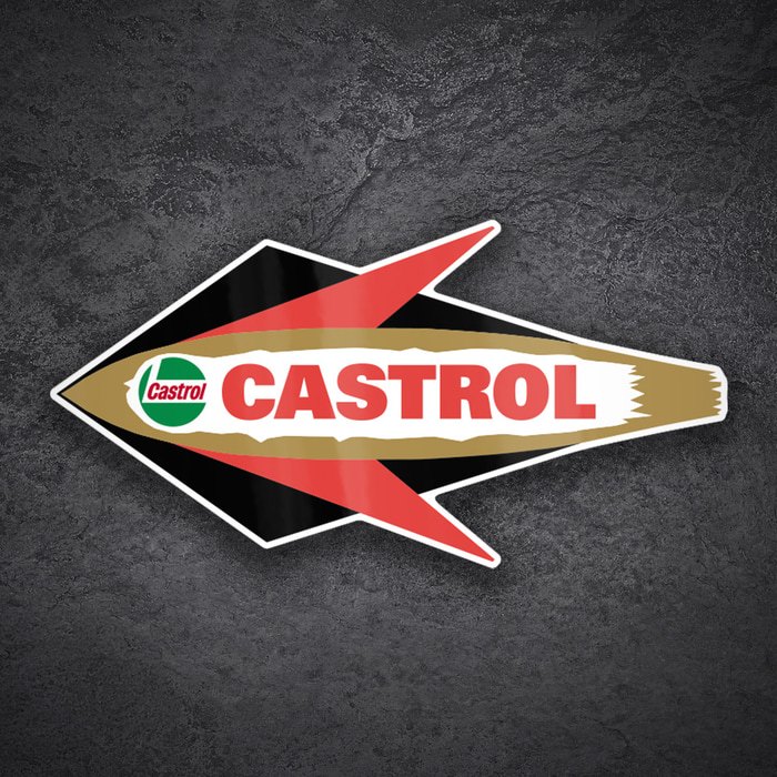 Car & Motorbike Stickers: Castrol Arrow Left Retro Emblem
