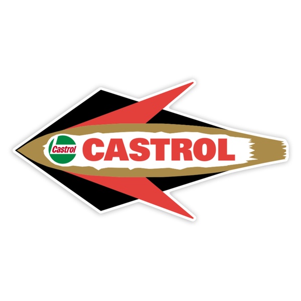 Car & Motorbike Stickers: Castrol Arrow Left Retro Emblem