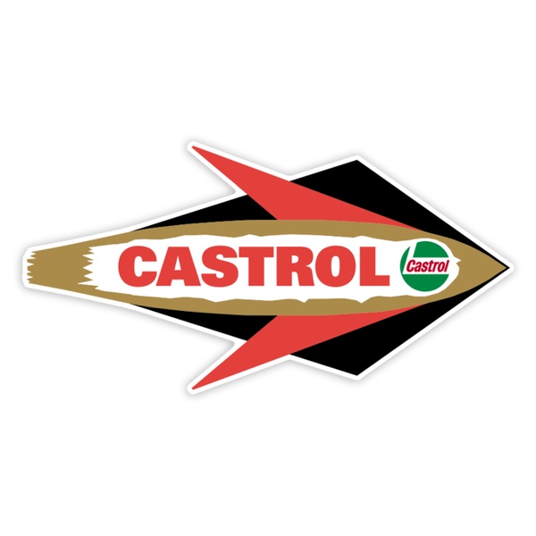 Car & Motorbike Stickers: Castrol Arrow Right Retro Emblem
