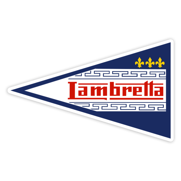 Car & Motorbike Stickers: Classic Blue Lambretta Triangle Emblem