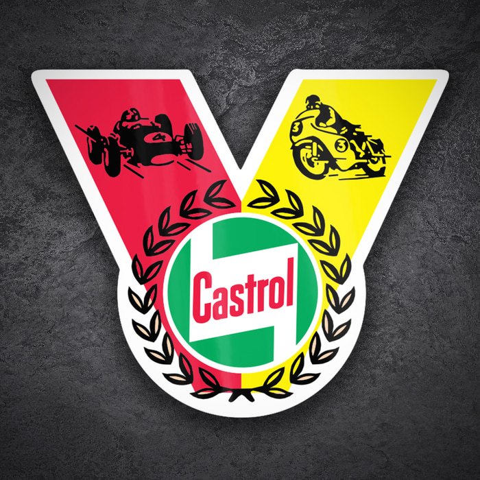 Car & Motorbike Stickers: Castrol Classic Racing Victory Emblem
