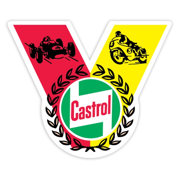 Car & Motorbike Stickers: Castrol Classic Racing Victory Emblem