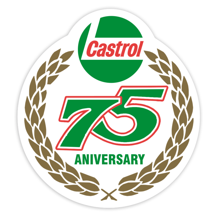 Car & Motorbike Stickers: Castrol 75th Anniversary Wreath