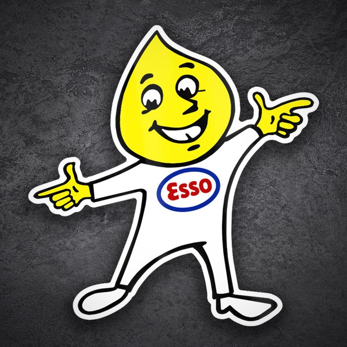 Car & Motorbike Stickers: Esso drop pointing