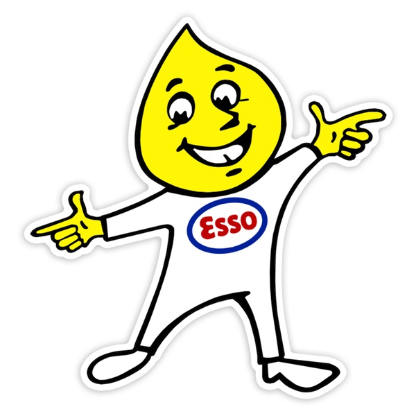 Car & Motorbike Stickers: Esso drop pointing