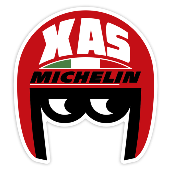 Car & Motorbike Stickers: XAS Michelin Retro Helmet