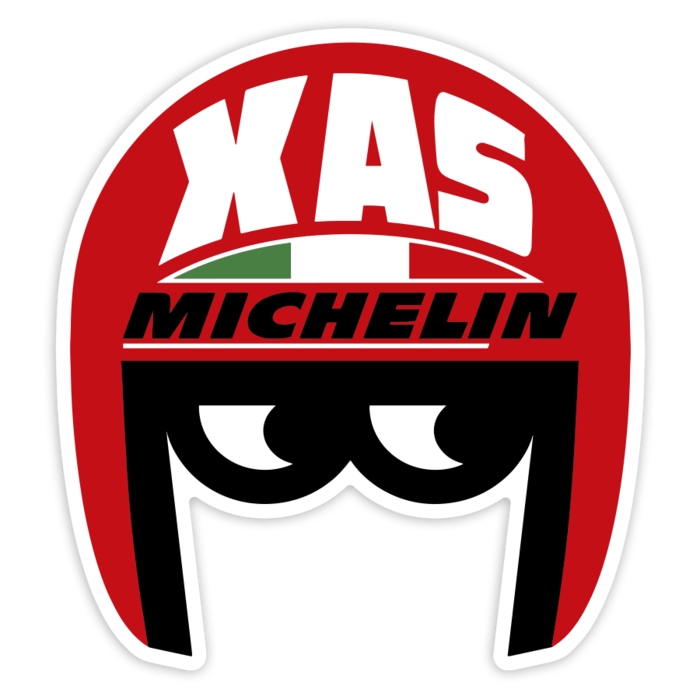 Car & Motorbike Stickers: XAS Michelin Retro Helmet