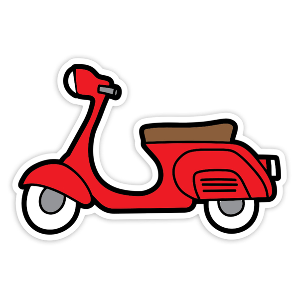 Car & Motorbike Stickers: Simple Red Vespa