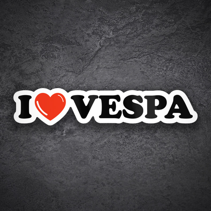 Car & Motorbike Stickers: I Love Vespa