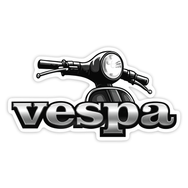 Car & Motorbike Stickers: Classic Vespa Front Gray