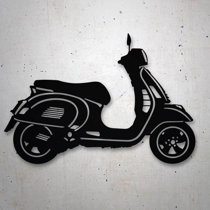 Car & Motorbike Stickers: Modern Scooter Vespa Silhouette