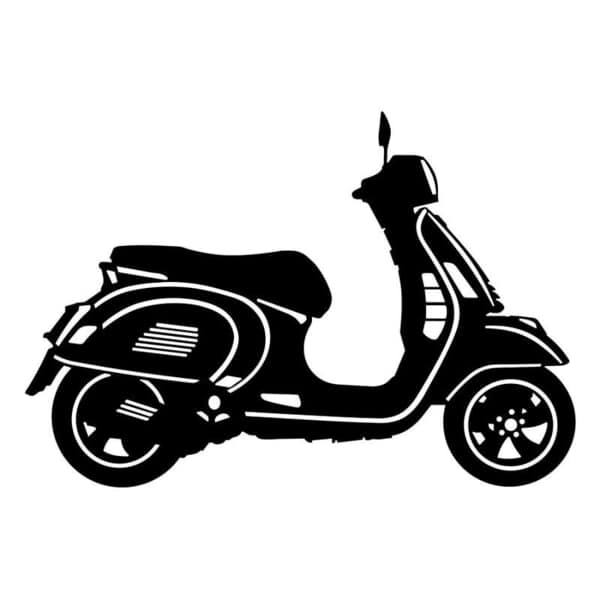 Car & Motorbike Stickers: Modern Scooter Vespa Silhouette