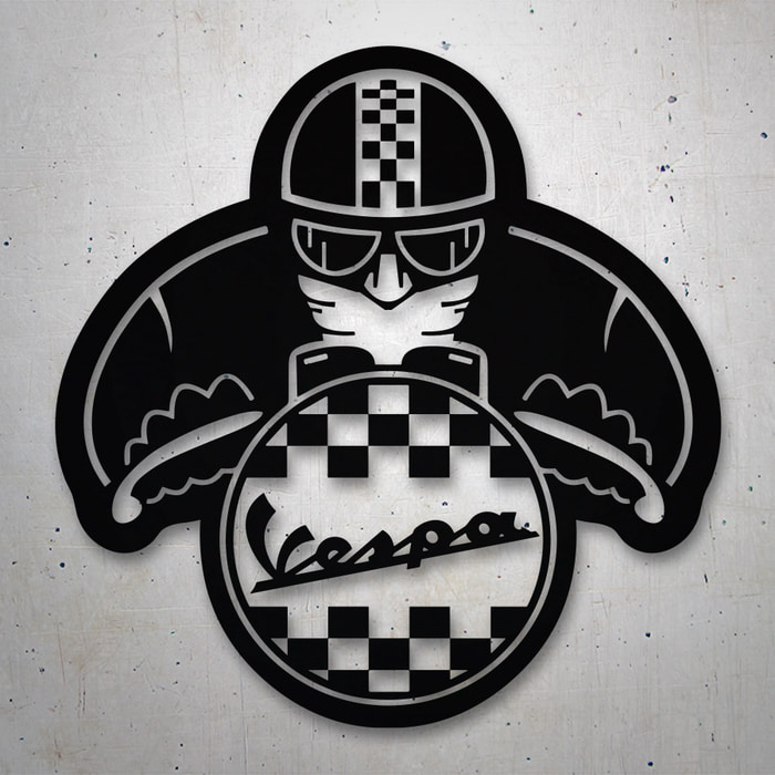 Car & Motorbike Stickers: Retro Vespa Racer