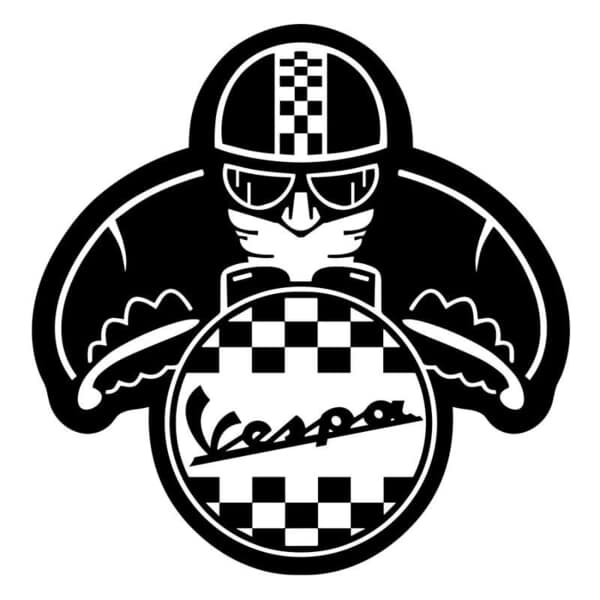 Car & Motorbike Stickers: Retro Vespa Racer