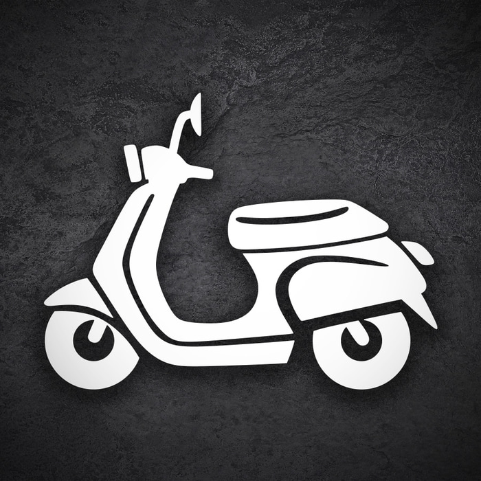 Car & Motorbike Stickers: Classic Scooter Silhouette