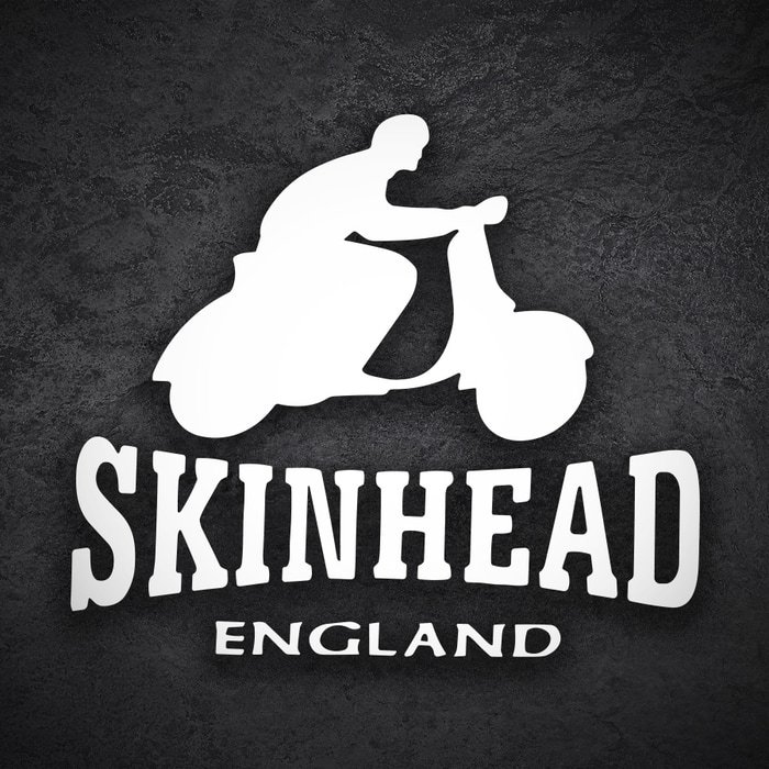 Car & Motorbike Stickers: Skinhead England on Scooter