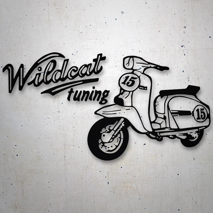 Car & Motorbike Stickers: Wildcat Tuning Scooter 15 Retro