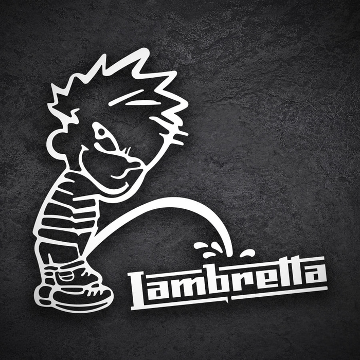 Car & Motorbike Stickers: Mischievous Boy Lambretta
