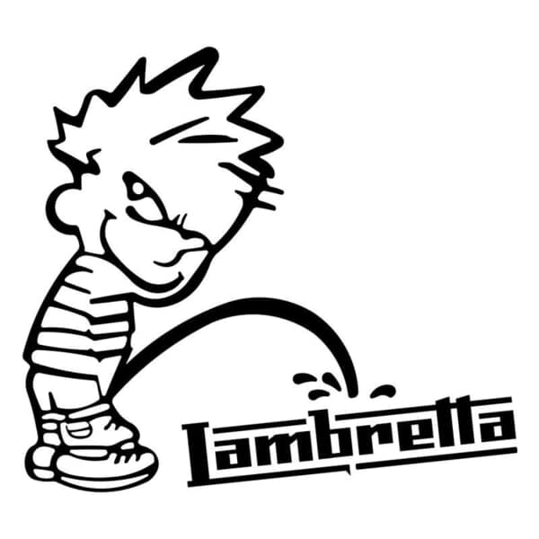 Car & Motorbike Stickers: Mischievous Boy Lambretta
