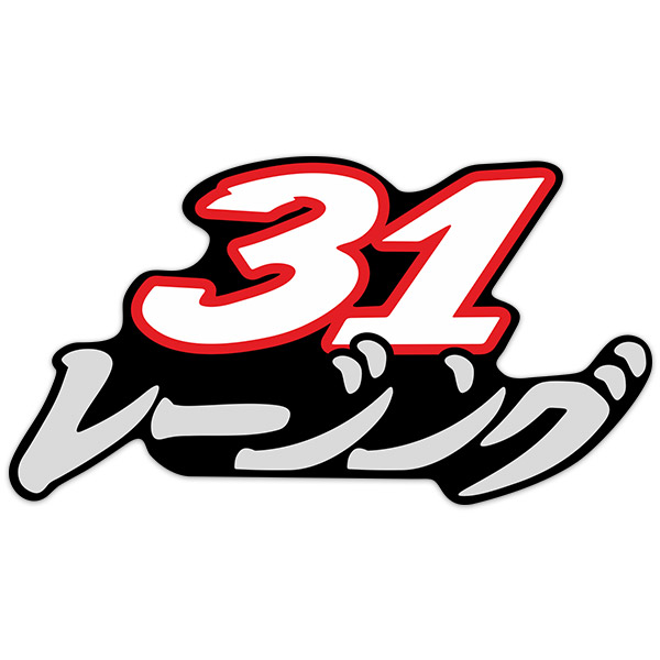 Car & Motorbike Stickers: Number 31 Tetsuya Harada Racing