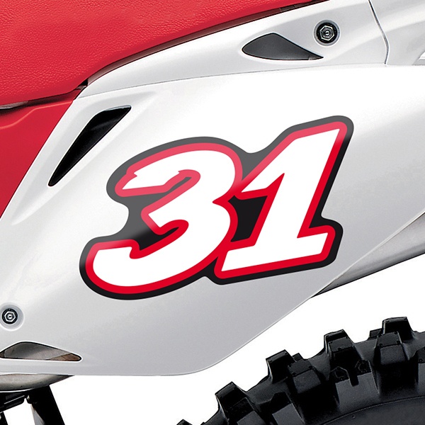 Car & Motorbike Stickers: Number 31 Harada 1