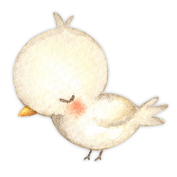 Stickers for Kids: Cute watercolor bird