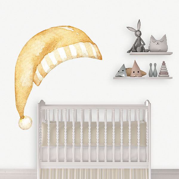 Stickers for Kids: Sleeping cap orange