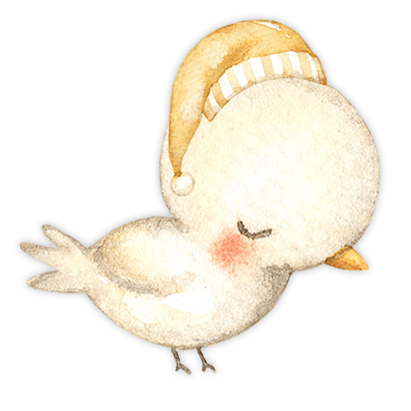 Stickers for Kids: Bird with sleeping cap