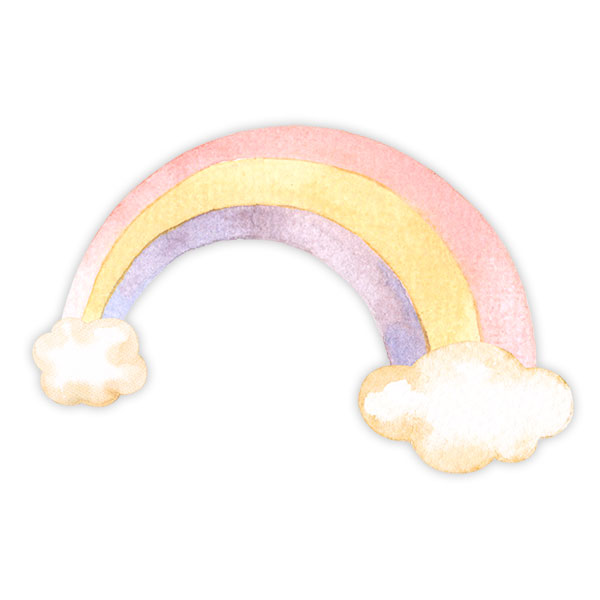 Stickers for Kids: Watercolour rainbow