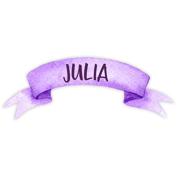 Stickers for Kids: Purple band Custom name