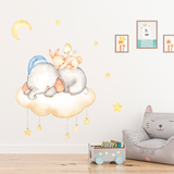 Stickers for Kids: Kit animals sleeping in the cloud 3