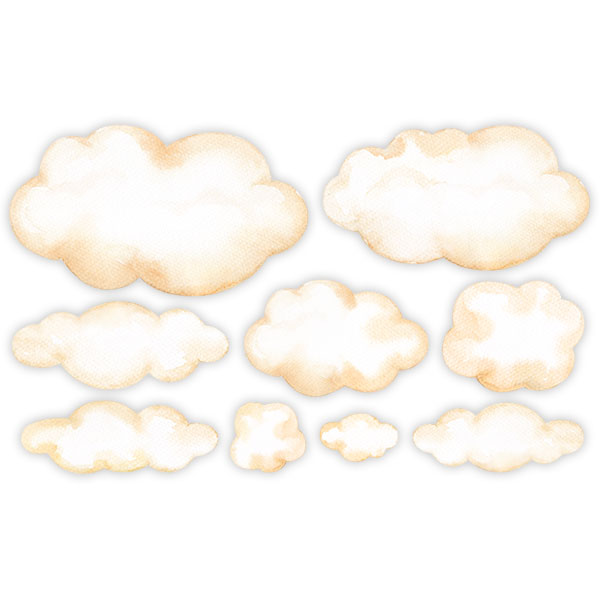 Stickers for Kids: Kit watercolor clouds
