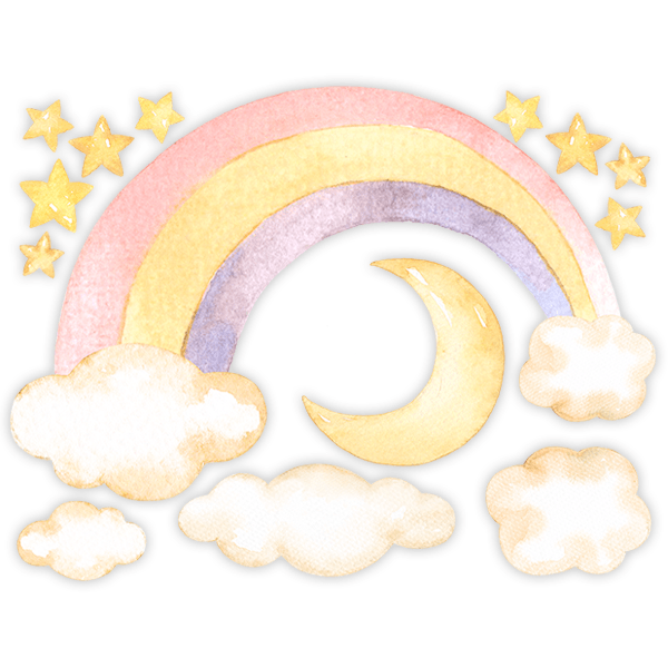Stickers for Kids: Kit watercolour rainbow