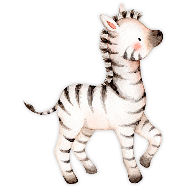 Stickers for Kids: Watercolour zebra