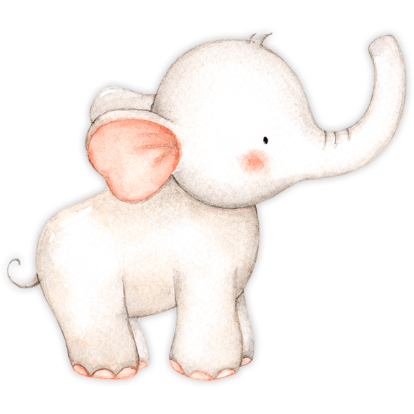 Stickers for Kids: Watercolor Elephant
