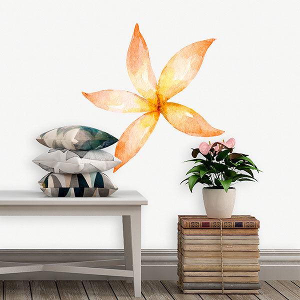 Stickers for Kids: Orange elongated flower