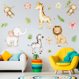 Stickers for Kids: Watercolor jungle animals kit 4