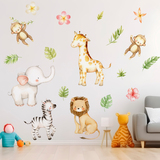 Stickers for Kids: Watercolor jungle animals kit 5
