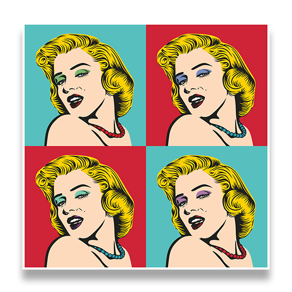 Car & Motorbike Stickers: Portrait Marilyn Warhol