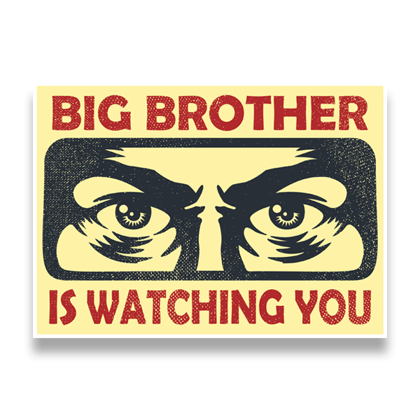 Wijzer vertrekken schuur Wall sticker big brother is watching you | MuralDecal.com