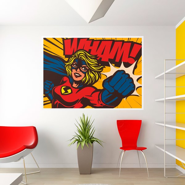 Wall Stickers: Superheroin Comic